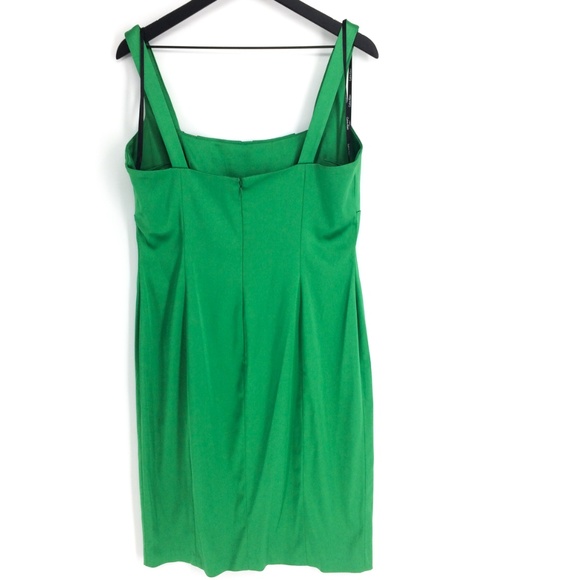 CALVIN KLEIN Green Pleated Cocktail Dress - Picture 6 of 7